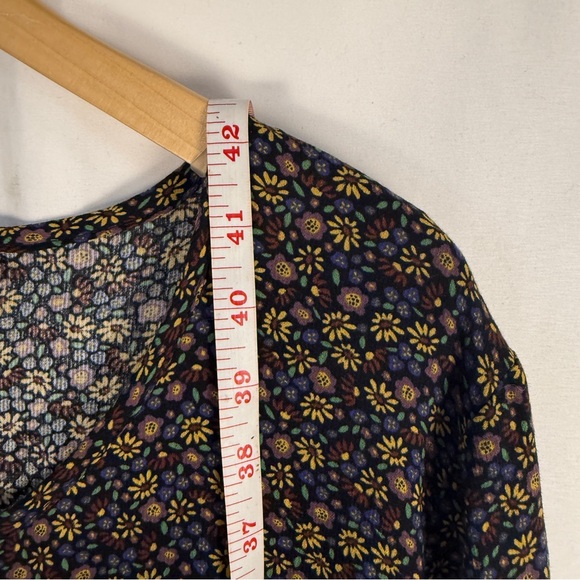 Toad&Co Manzana Tiered Dress, 100% Organic Cotton Multicolor Floral POCKETS midi - Picture 15 of 15